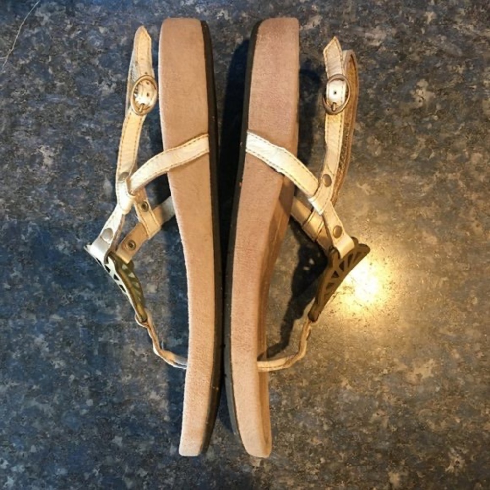 UGG Halendi Sheepskin Heel Puff Genuine Leather Flats Open Toe Sandals Shoes - Picture 16 of 16